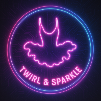 Twirl & Sparkle neon logo